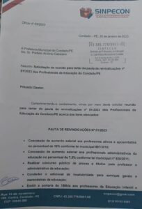 Leia mais sobre o artigo Sinpecon protocola ofício junto à prefeitura municipal do Condado